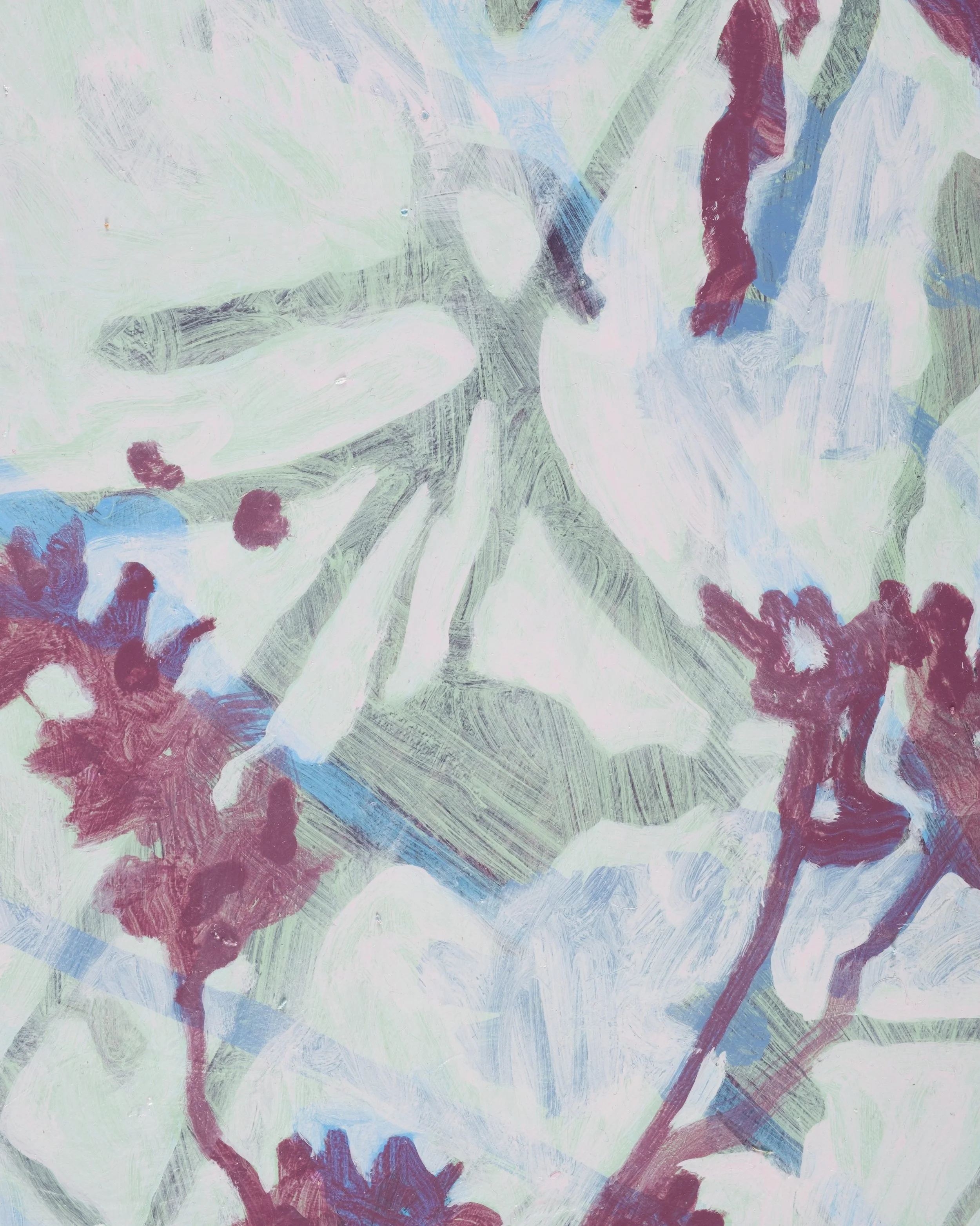 A detail from 'whiteheartlane', 2026, by Jennah Hart.