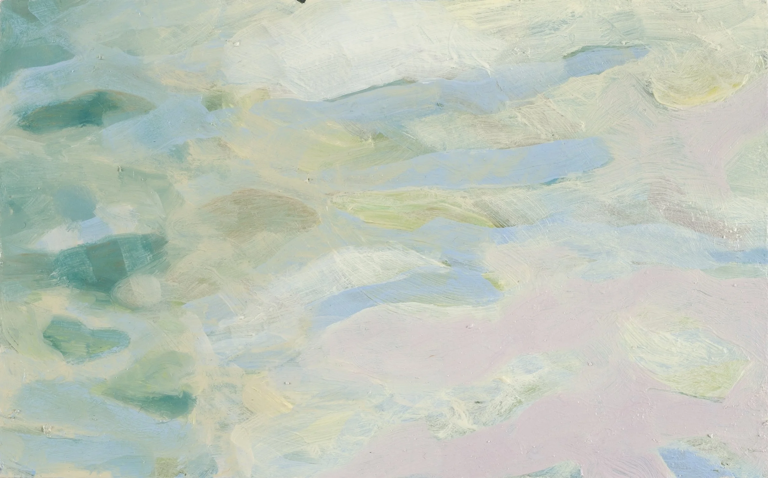 'iced tea with lime', 2026, oil on MDF.