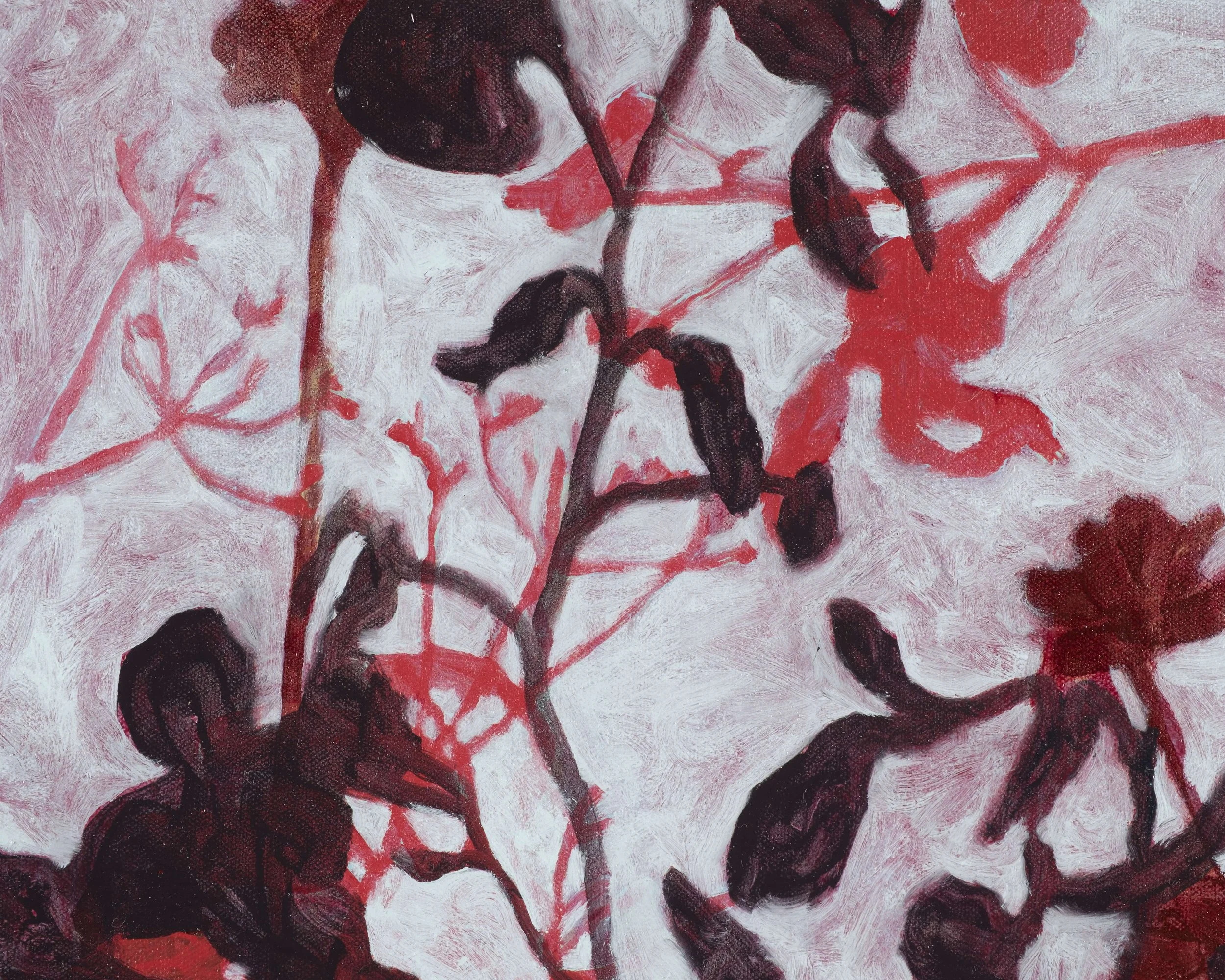 A detail of the painting 'ermine and velvet', 2026.