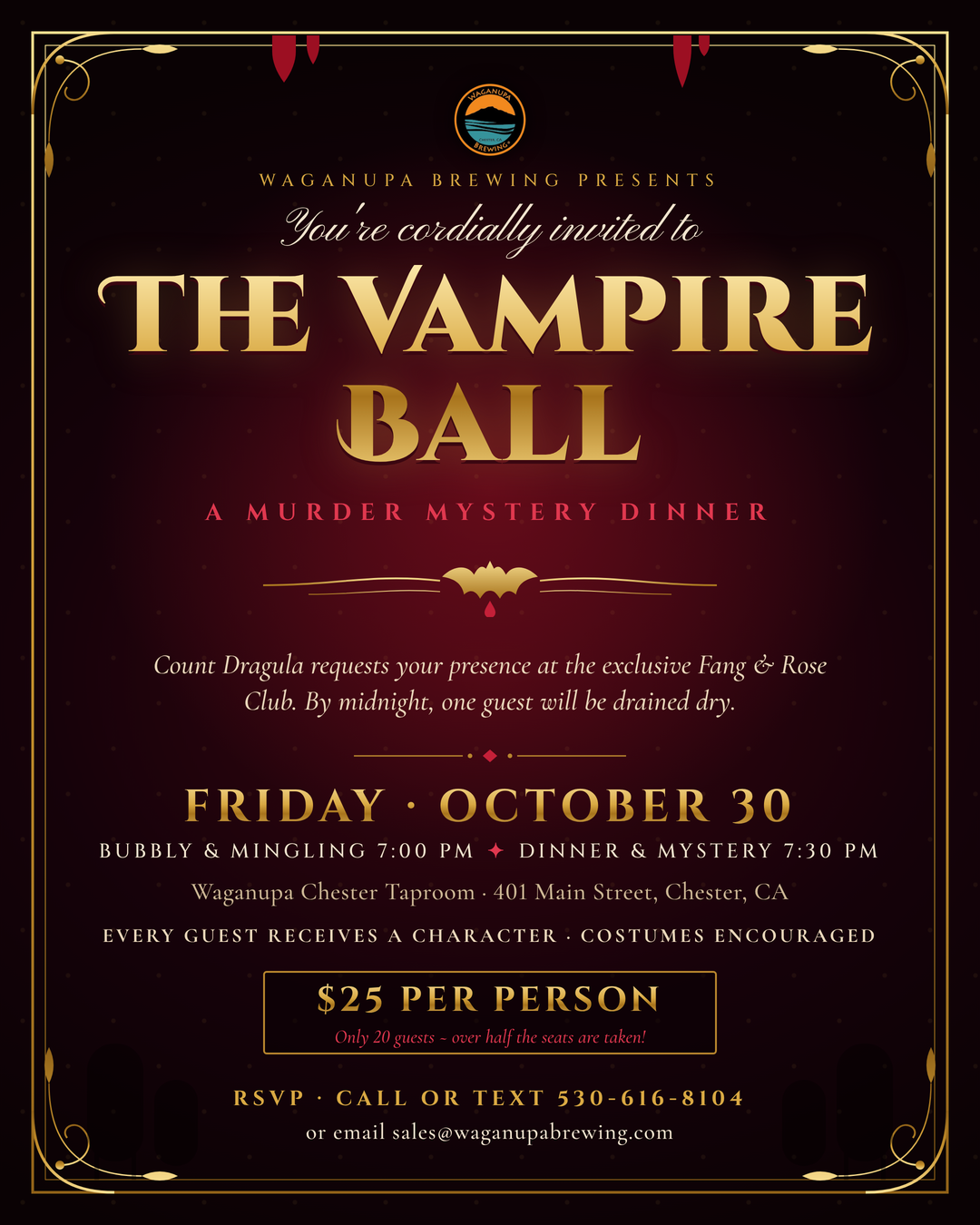The Waganupa Vampire Ball - A Murder Mystery Dinner