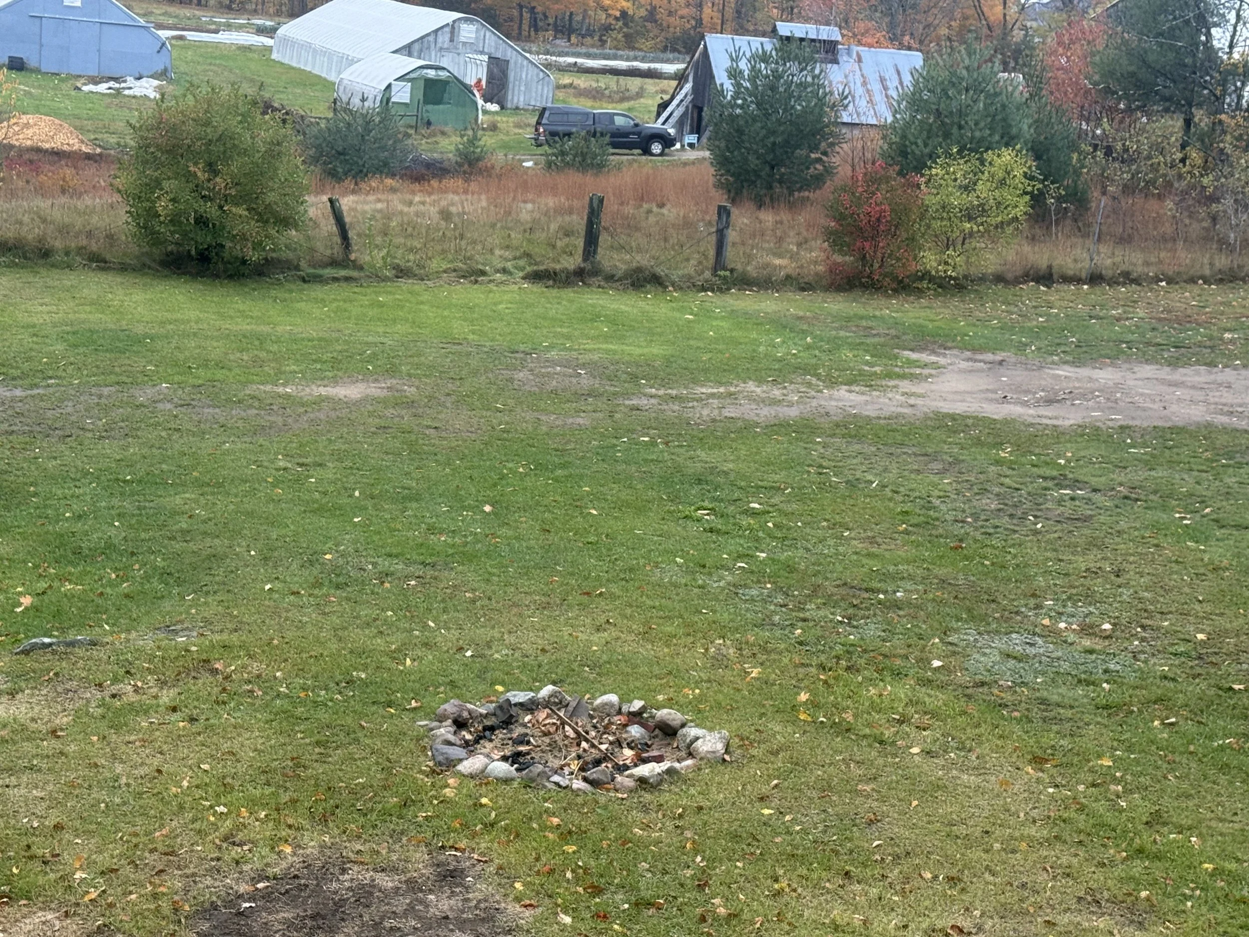 Backyard fire pit