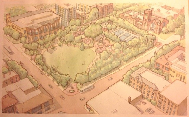 Scoville Park Illustration for Altamanu Inc. Chicago, IL