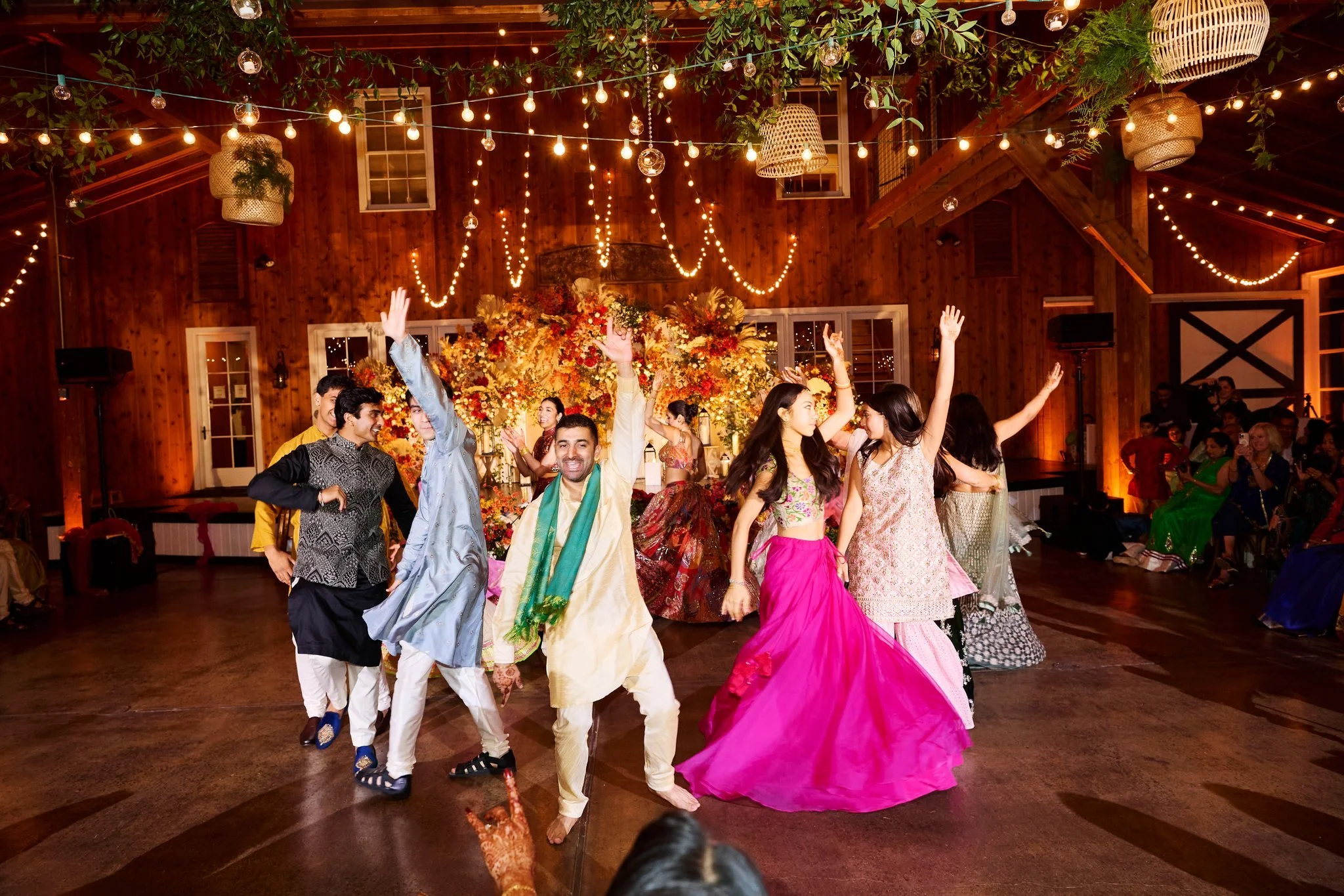 Regeti's Photography Cultural, Barn, Florals, Wedding Party, Lighting, Barn, The Party, Pink, Green, Blue, Black