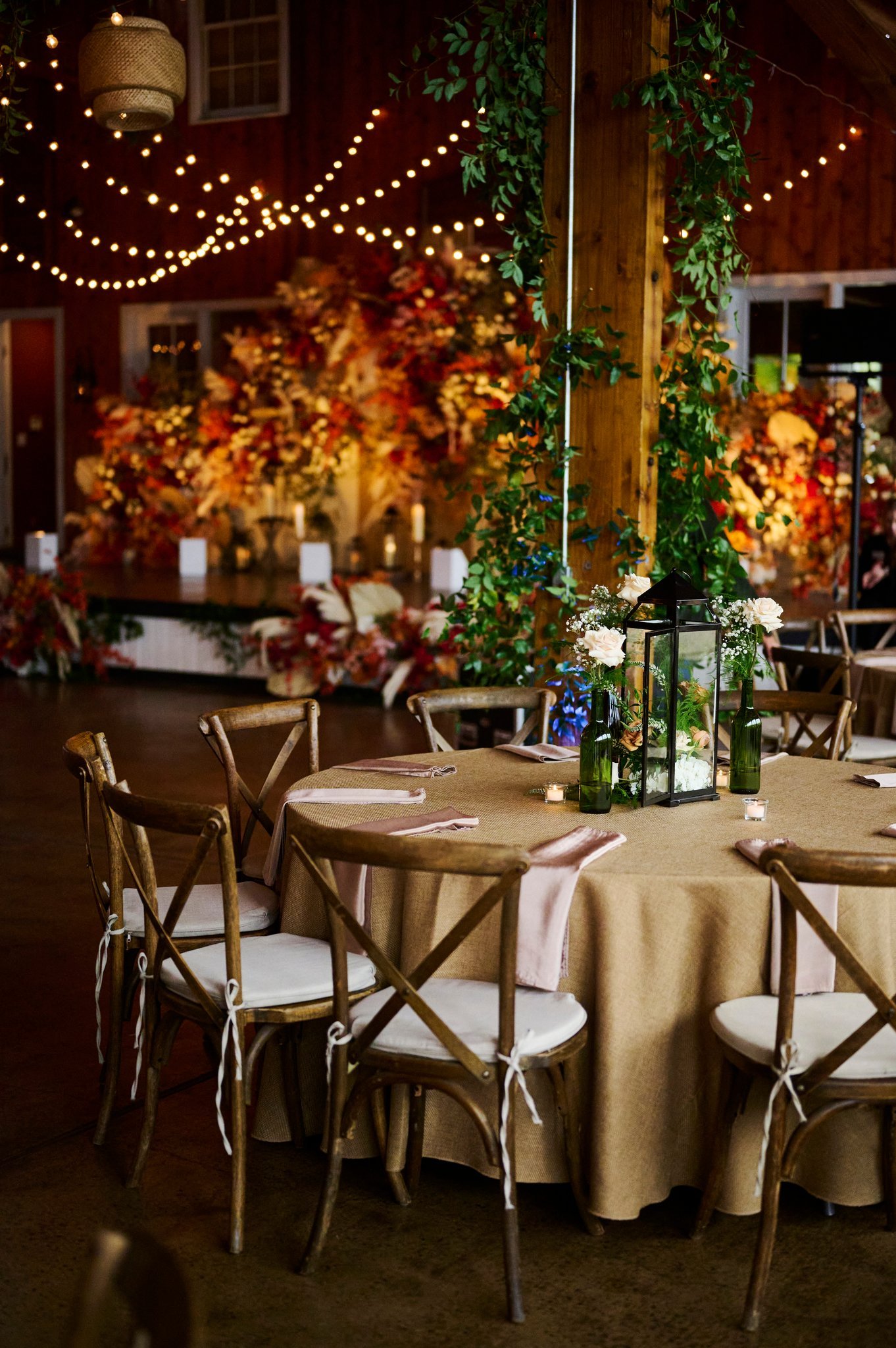 Regeti's Photography Fall, Sangeet, Romantic, Details, Barn, Florals, Lighting, Yellow, Green, Orange, Red, White