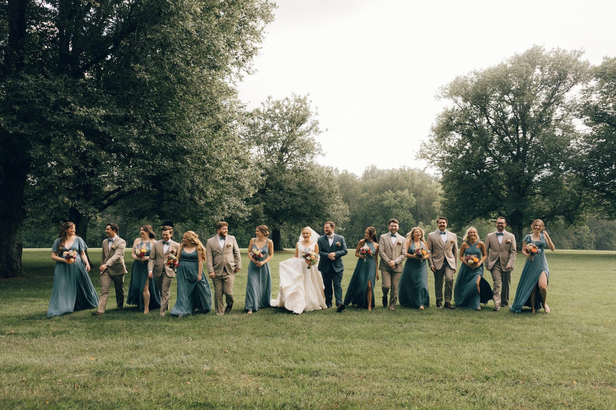 The Lumière Collective Summer, Classic, Florals, Wedding party, Dresses, Linden Grove, Blue, White