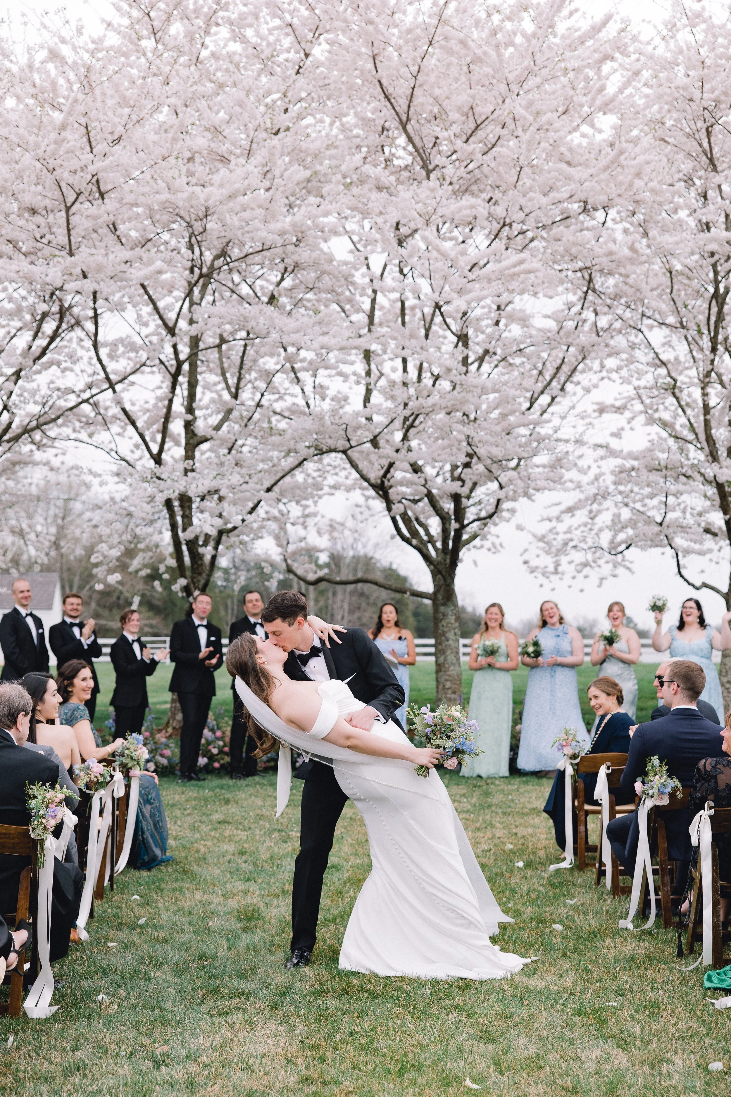 Paige Ryan Photography Spring, Black Tie, Estate, Blue, Green, Pink, White, Florals, Dresses, Wedding Party, Estate, Ceremony