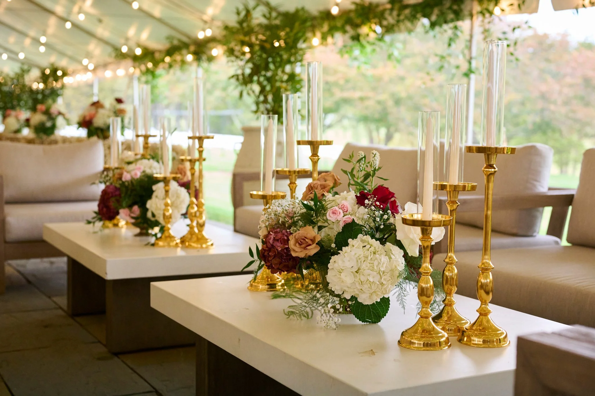 Regeti's Photography Cultural, Barn, Florals, Lighting, Tenting, Terrace, Included Furniture, White, Green