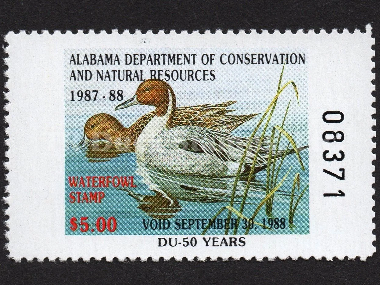 AL9 Alabama 1987 Pintails Duck Stamp
