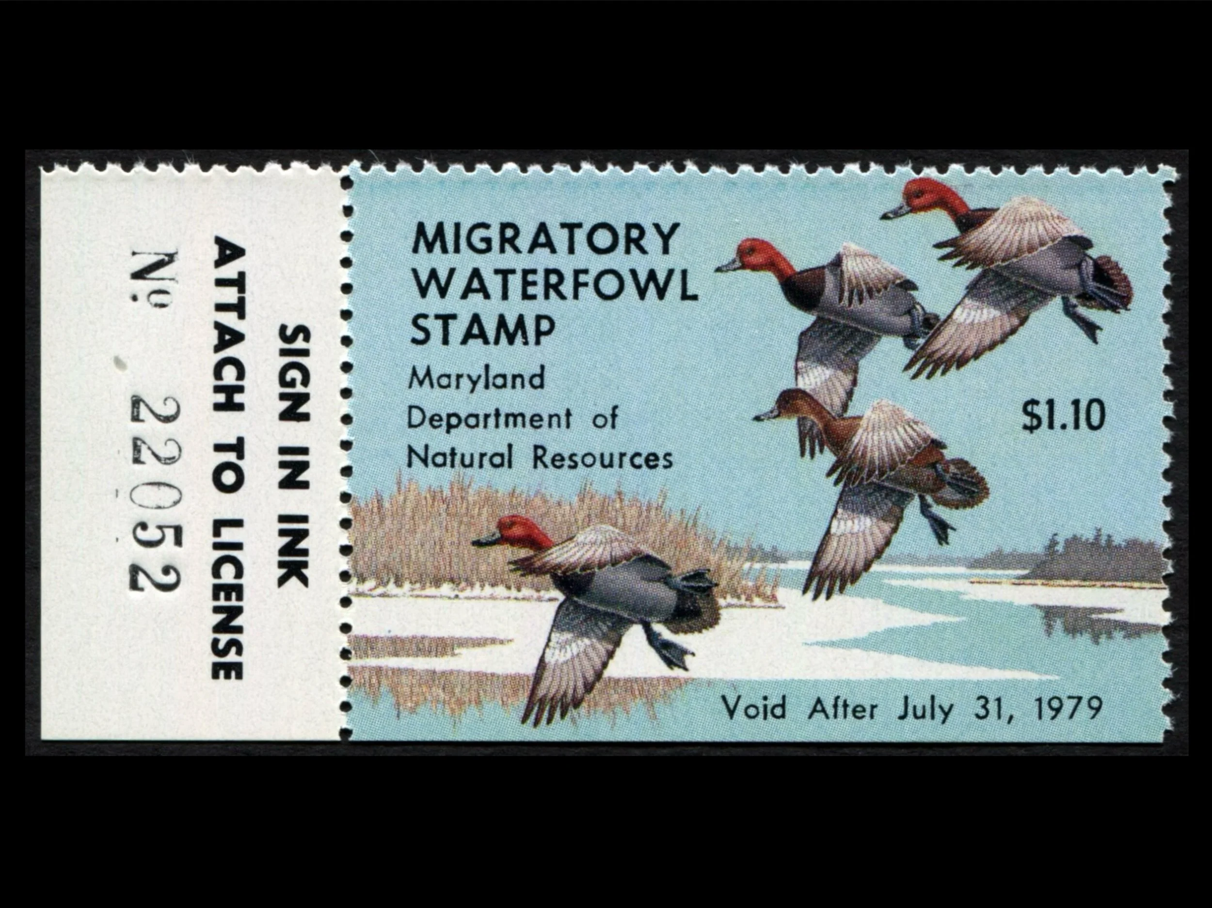 MD5 Maryland 1978 Redheads Duck Stamp, MNH