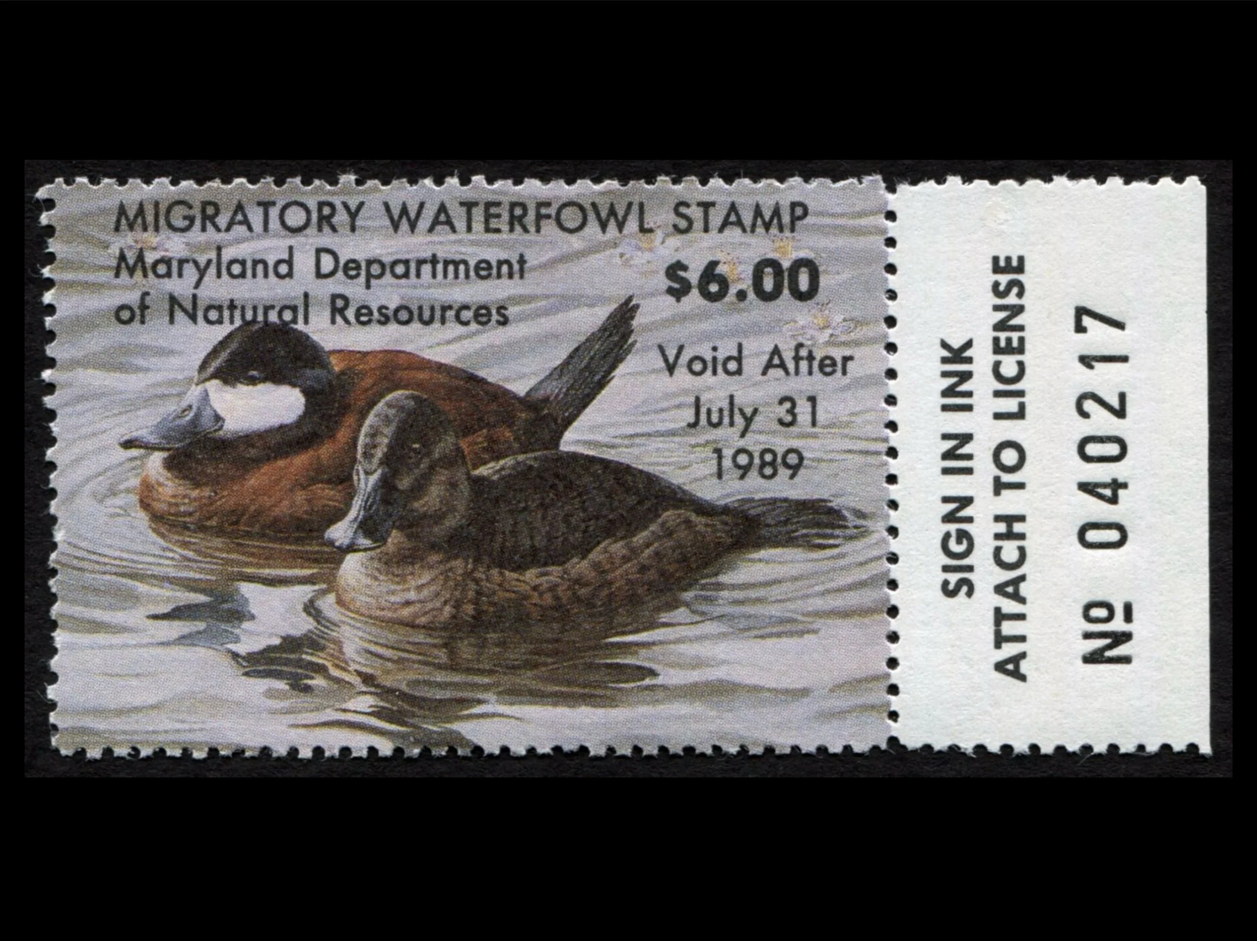 MD15 Maryland 1988 Ruddy Ducks Duck Stamp, MNH