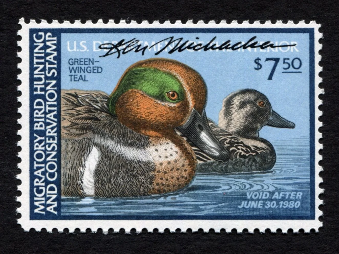 RW46 1979-80 Green-Winged Teal, Artist-Signed Ken Michaelson