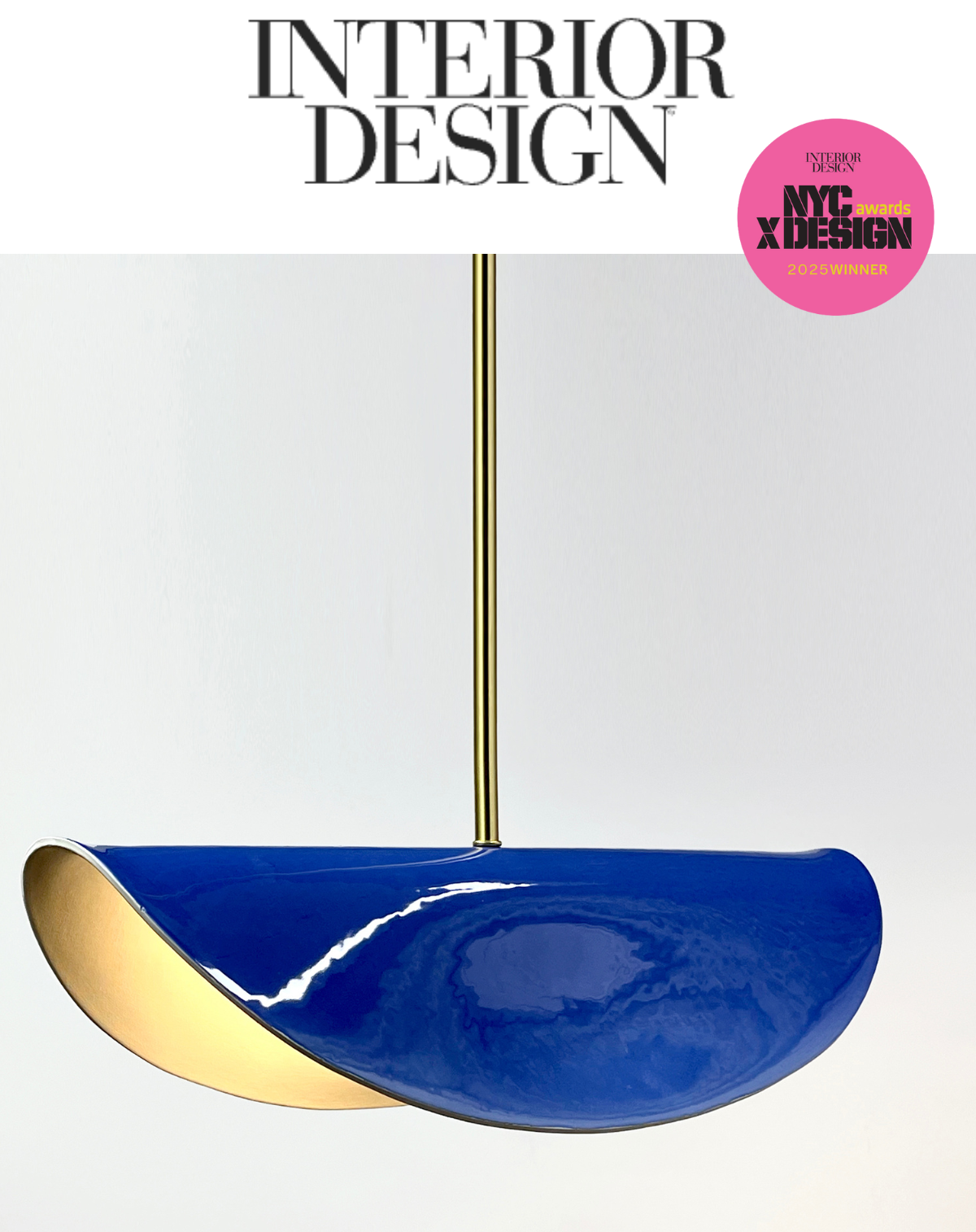 New York based lighting designer Olivia Barry of Olivia Barry by Hand wins the NYCxDESIGN prize 2025 for her new Rodeo pendant light