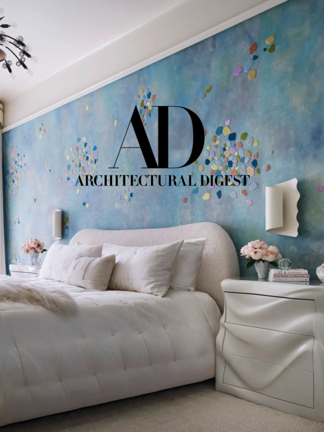 Lighting designer Olivia Barry of Olivia Barry by Hand, with her work in Architectural Digest.