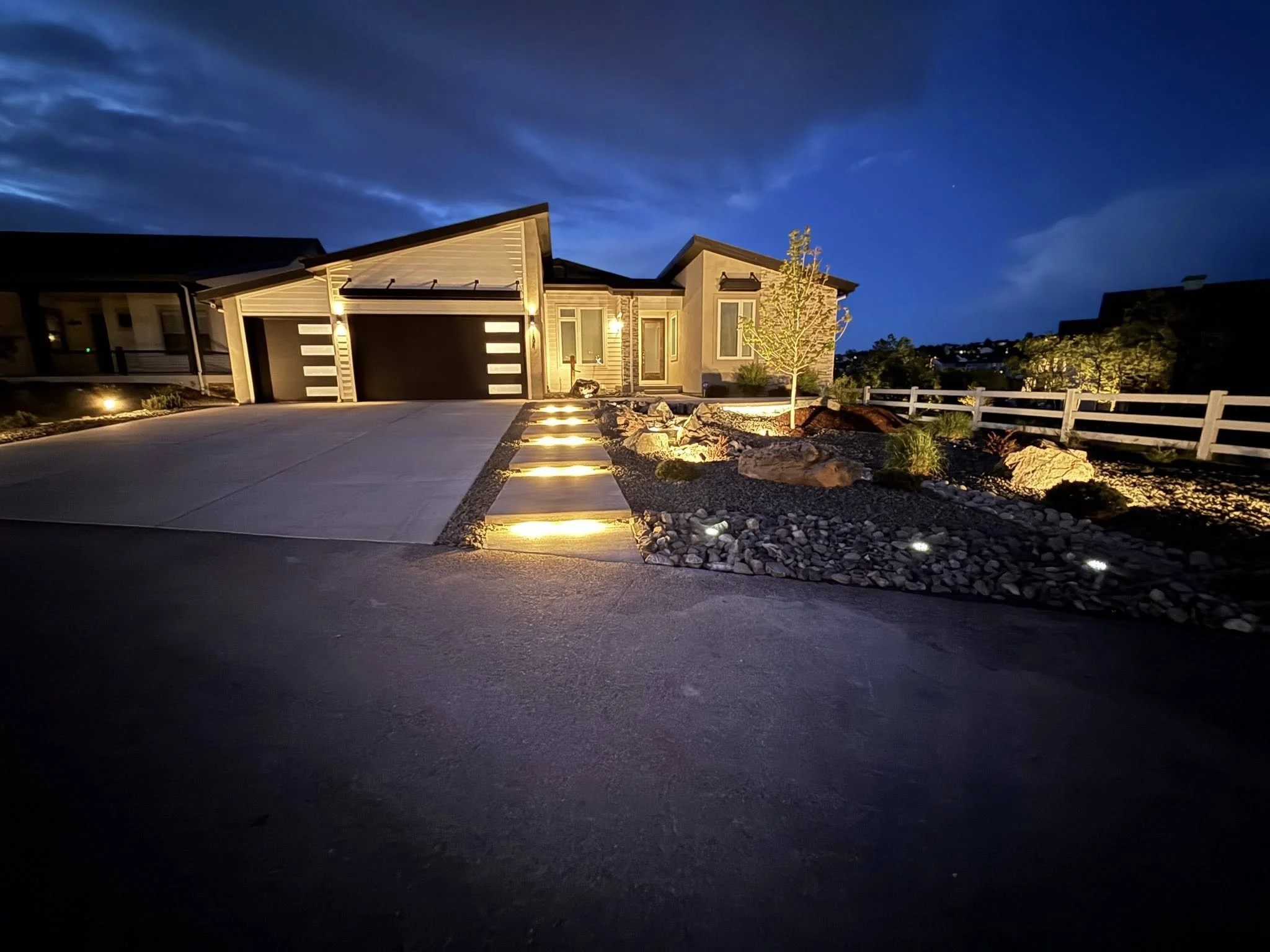 water feature, custom pathway, pond Installation in Colorado Springs by Innovative land Management.