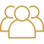 Icon of three people, indicating a group or community