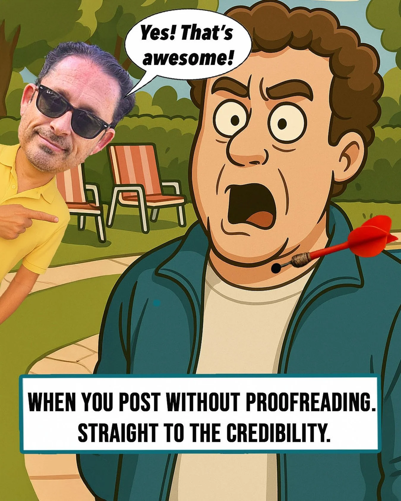 You ever hit &ldquo;post&rdquo;&hellip; &amp; immediately feel like you just took a dart to the neck? 🎯😵&zwj;💫
That typo? Wrong tag?
That&rsquo;s what happens when you skip proofreading.
✅ Read it out loud ✅ Double-check links and tags ✅ Catch ton