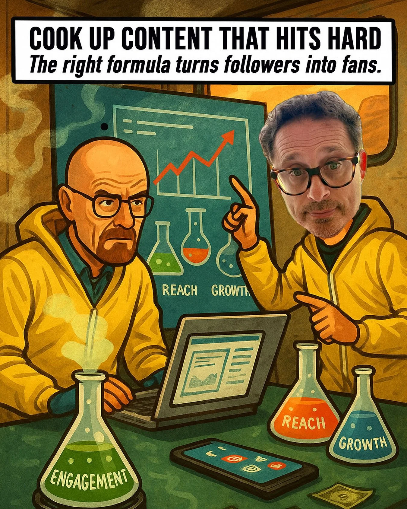 Yeah, strategy. 👊💥
Great content doesn&rsquo;t happen by accident - it&rsquo;s chemistry.
You need the right mix of creativity, strategy &amp; consistency to cook up content that hits.
✅ Know your audience
✅ Own your voice
✅ Deliver value every tim