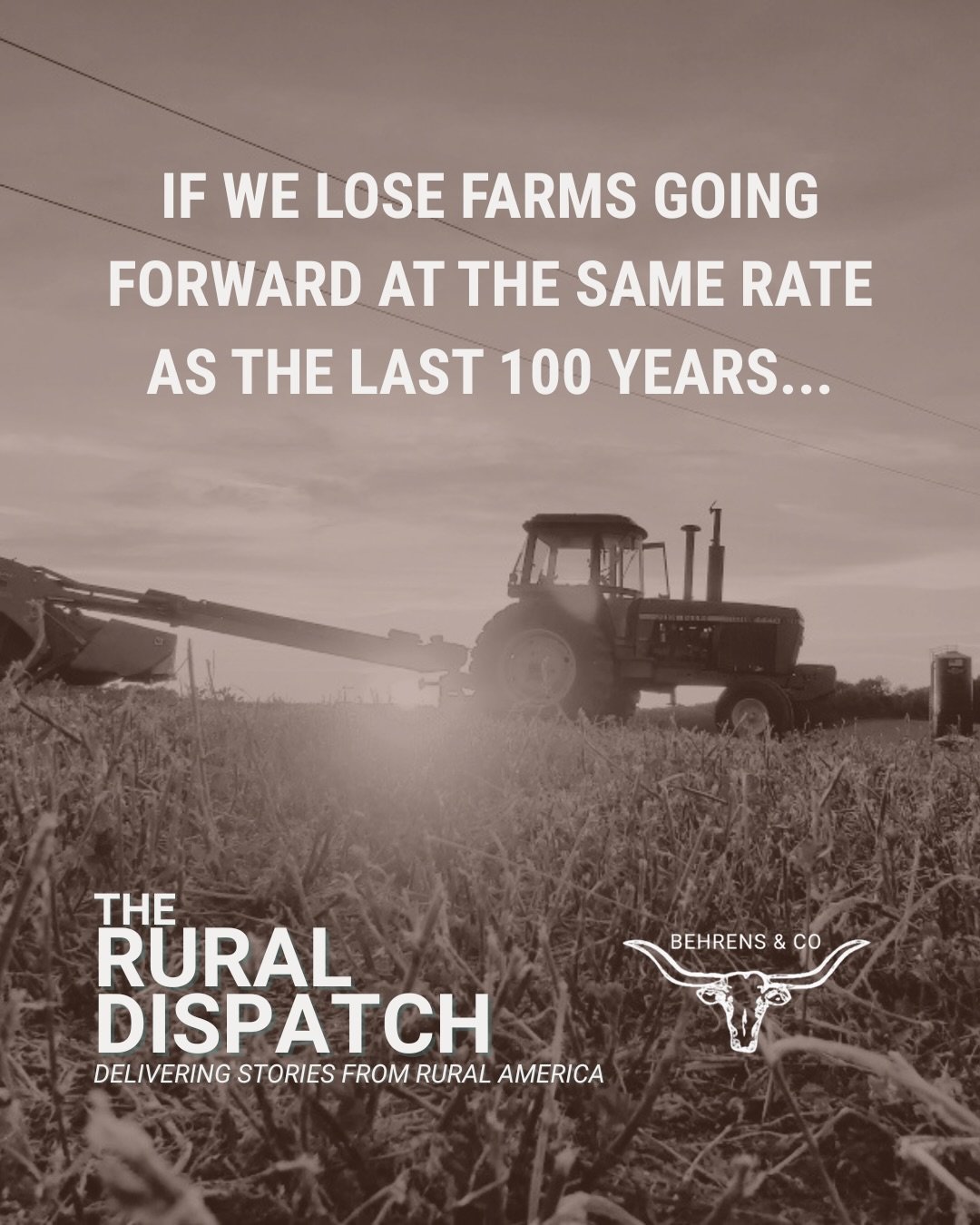 If you listen to one podcast this week, make it this one. Tune in anywhere you listen to podcasts. 

🎧 Hope &amp; Hardship in Agriculture: How Disappearing Family Farms Impact Every American 

#theruraldispatch #agpodcast #familyfarm