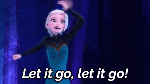 Letting go…