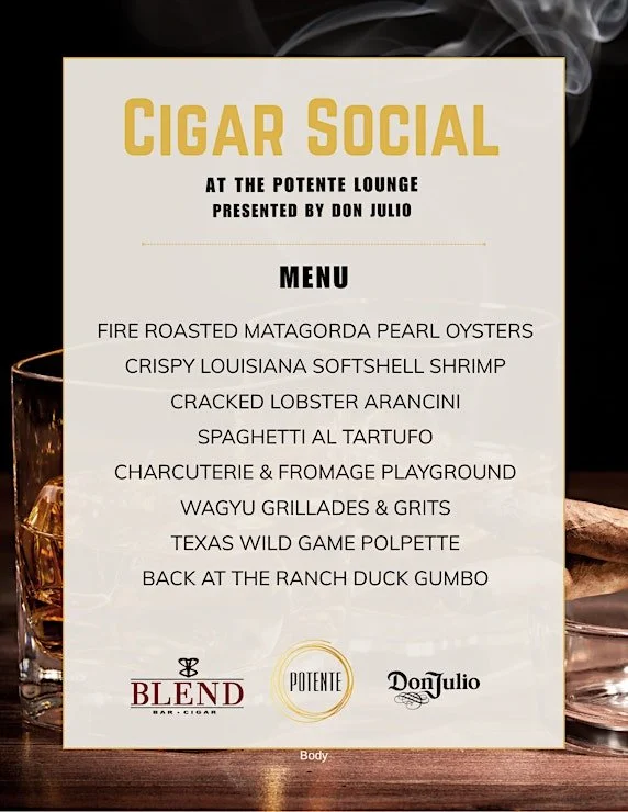 Cigar Social at the Potente Lounge and Courtyard