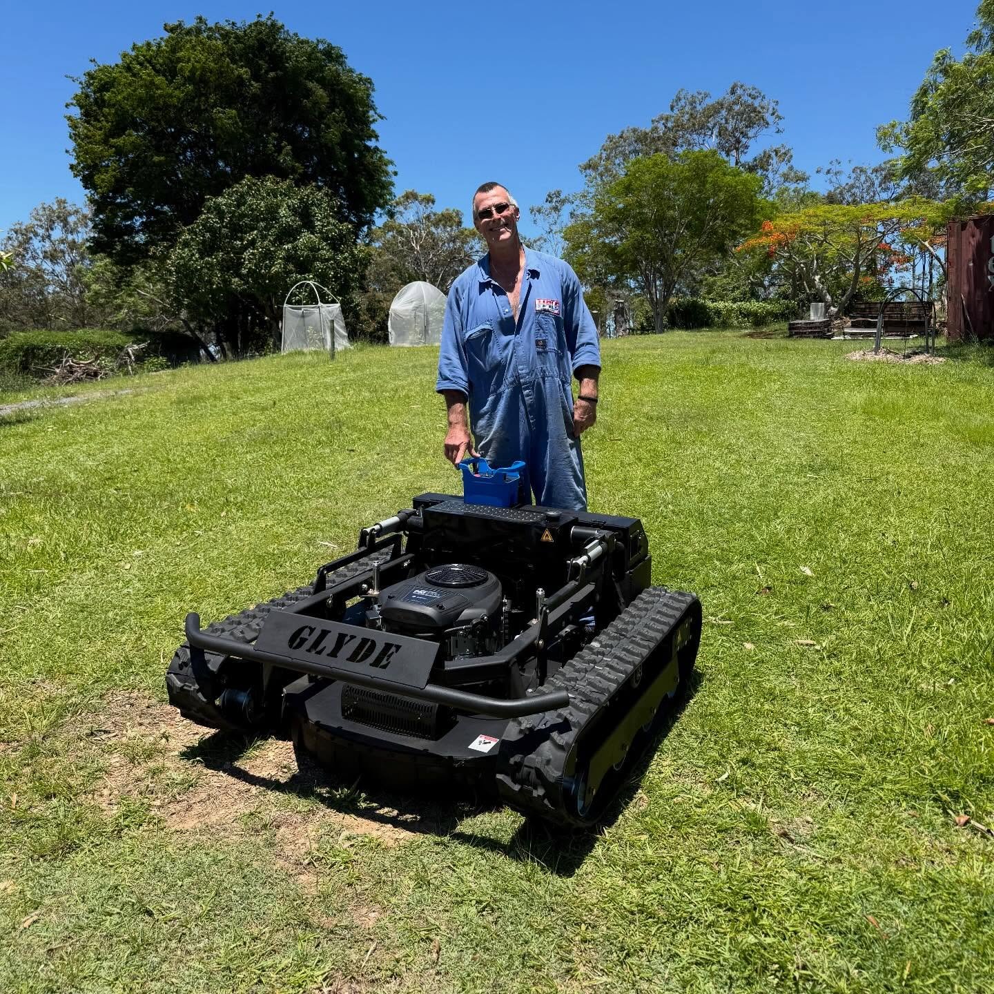 Congratulations on your new AutoSlasher Ed! 
This customer has a property north of Brisbane with both steep &amp; rough terrain which js difficult to mow. The AutoSlasher provides the ideal solution for both safer &amp; easier maintenance!