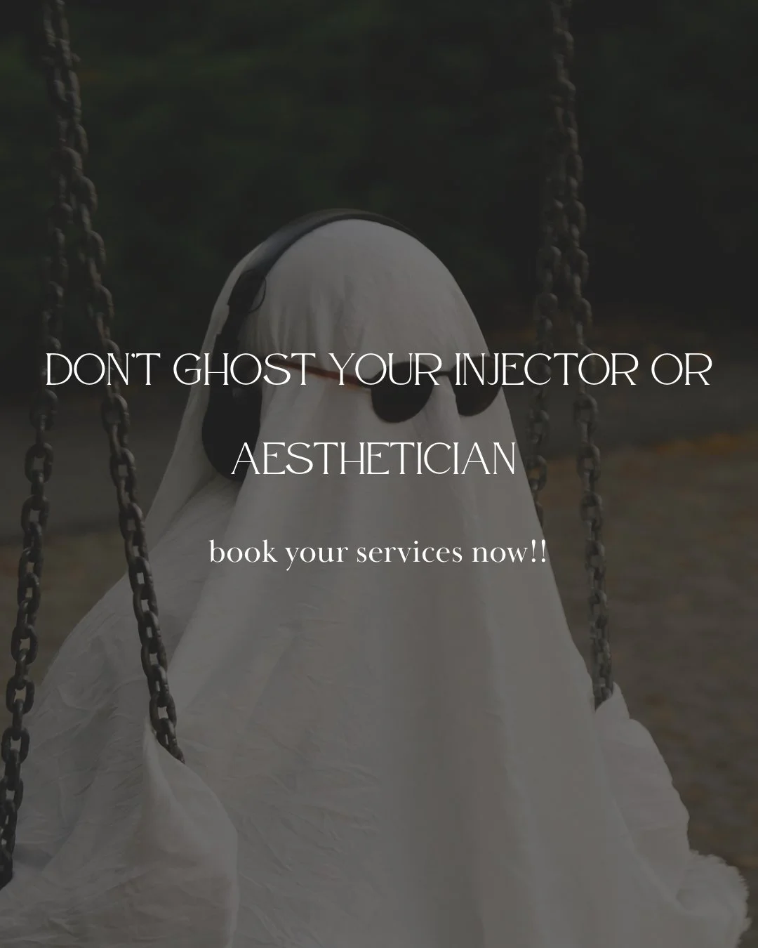 Don&rsquo;t ghost us 👻

Come see us before it&rsquo;s too late! 480-771-7202

The Glow Lab
Gilbert, AZ

 #botox #filler #gilbertinjectables  #facials #gilbertaesthetician #azfacials #skincare