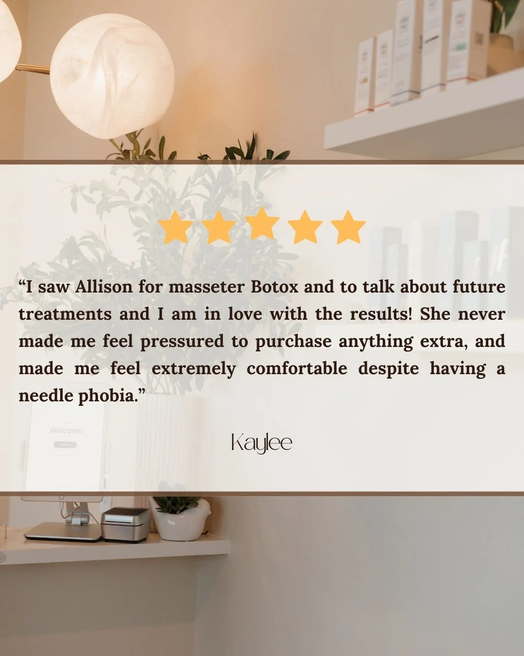 Client love is the best gift of all. 🎁💛 Thank you for trusting us! 

 #gilbert #smallbusiness #gilbertaesthetics #botox #filler #gilbertinjectables