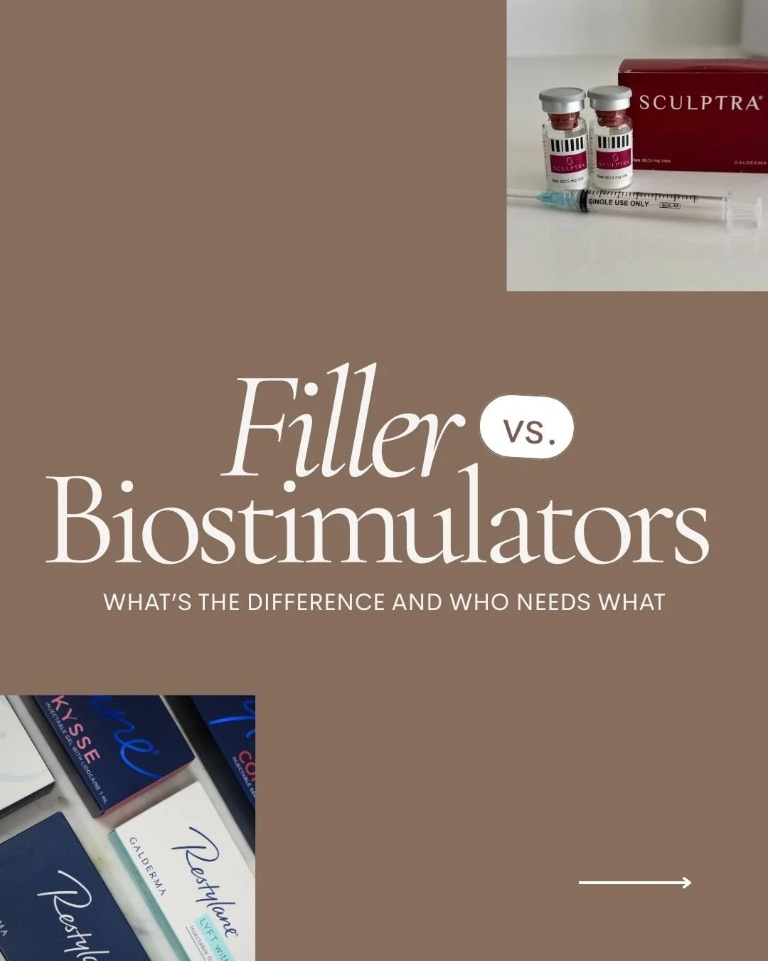 Instant results or long-term glow? Let's clear up the filler vs biostimulator confusion 💉 

✨Fillers give you that immediate volume boost&mdash;think plump lips and defined cheeks 

✨Biostimulators work behind the scenes (such as Sculptra or Radiess