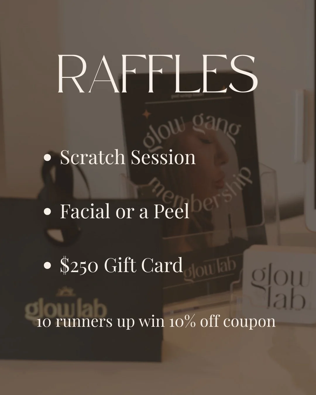 🎉 Anniversary Raffle 🎉

Join us during our celebration for a chance to win some amazing skincare prizes! How to enter:

✨ Like this post
✨ Follow us
✨Tag a friend

You'll get an extra 5 entires for attending our event!

10 Runners-Up will receive a