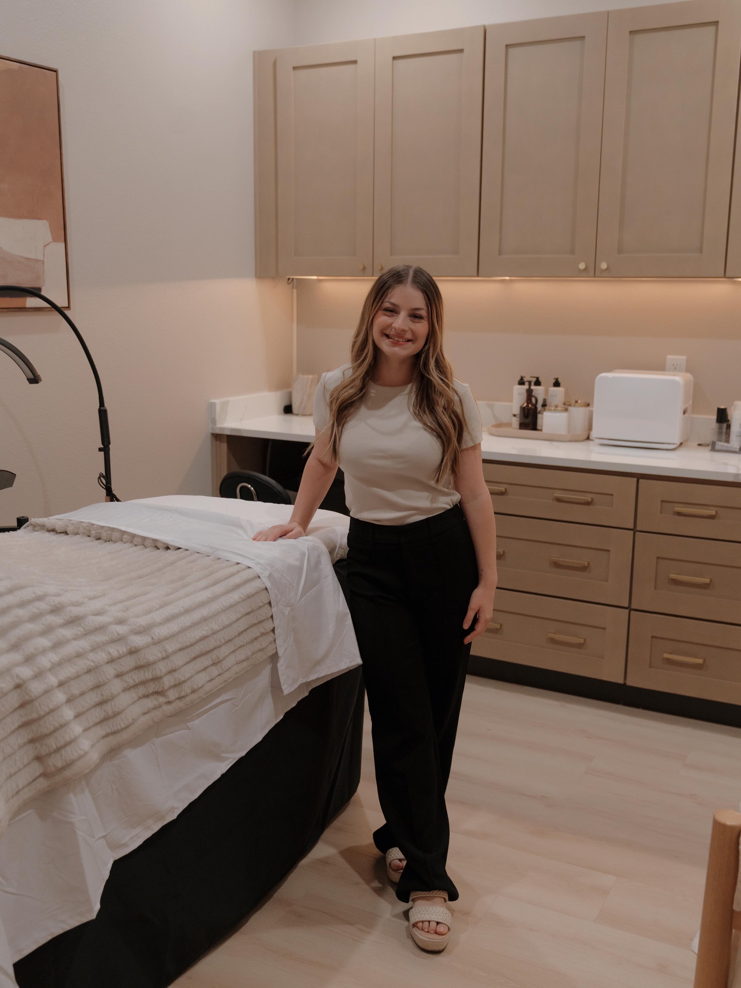 Happy One Year Anniversary to our Maddie 💛💛 She is passion, joy, intelligence and grit all rolled into one tiny package. Her knowledge and love of esthetics is infectious. She is also the gears behind our social media account. (Without which would 
