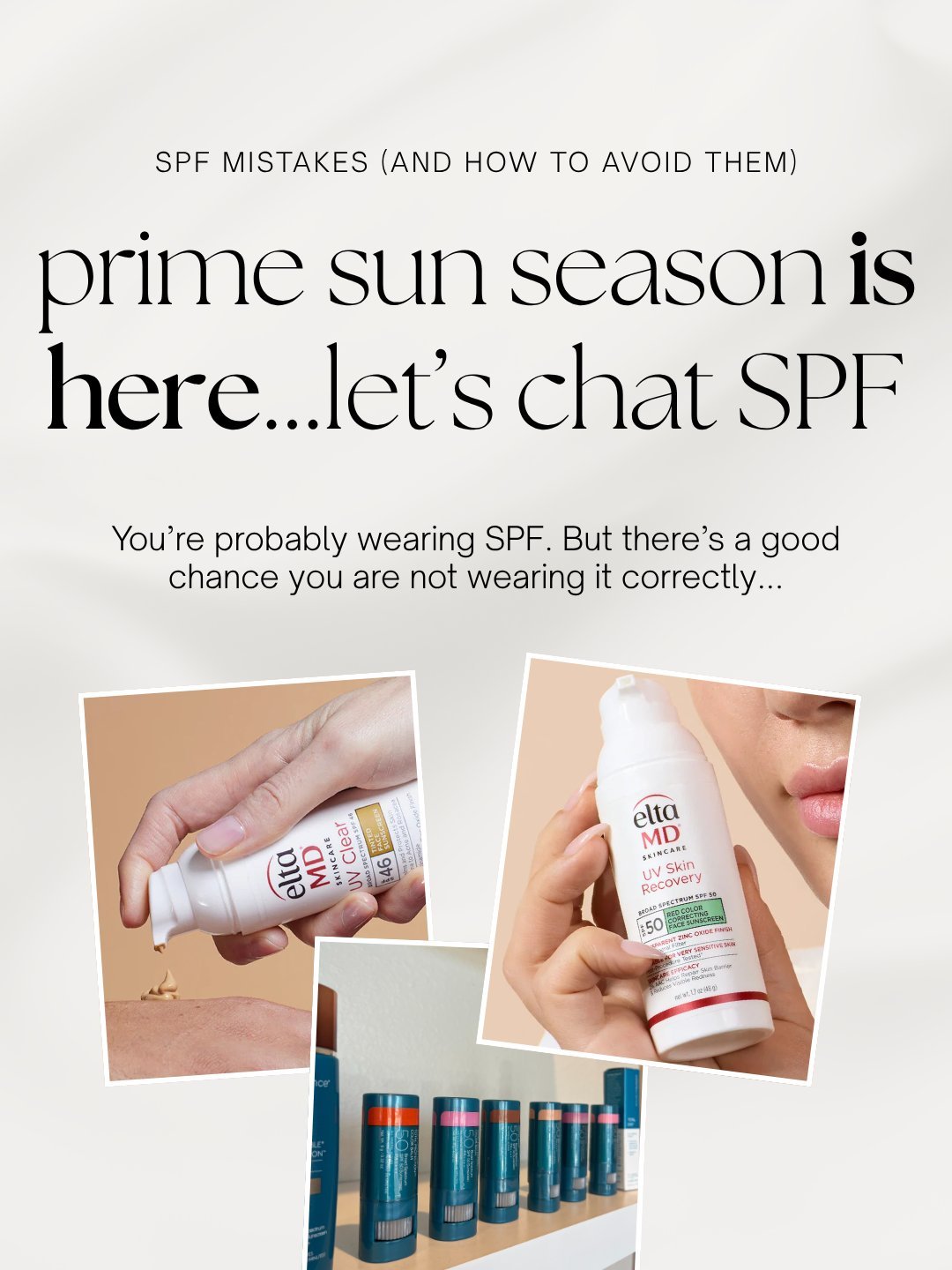 Wearing SPF in Arizona is an every day necessity. ☀️

The most common mistakes we see? Not using enough, skipping reapplication, forgetting the neck and chest, and relying on the SPF in makeup to do the heavy lifting. May is Skin Cancer Awareness Mon