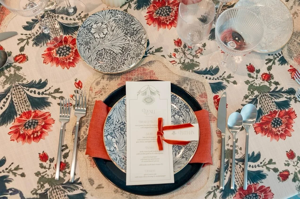 Fall has a way of slowing time, inviting us to savor each moment with intention. The table becomes a canvas for the season&rsquo;s beauty, where velvet ribbons, rich florals, and layered textiles weave together warmth and elegance. Every detail tells