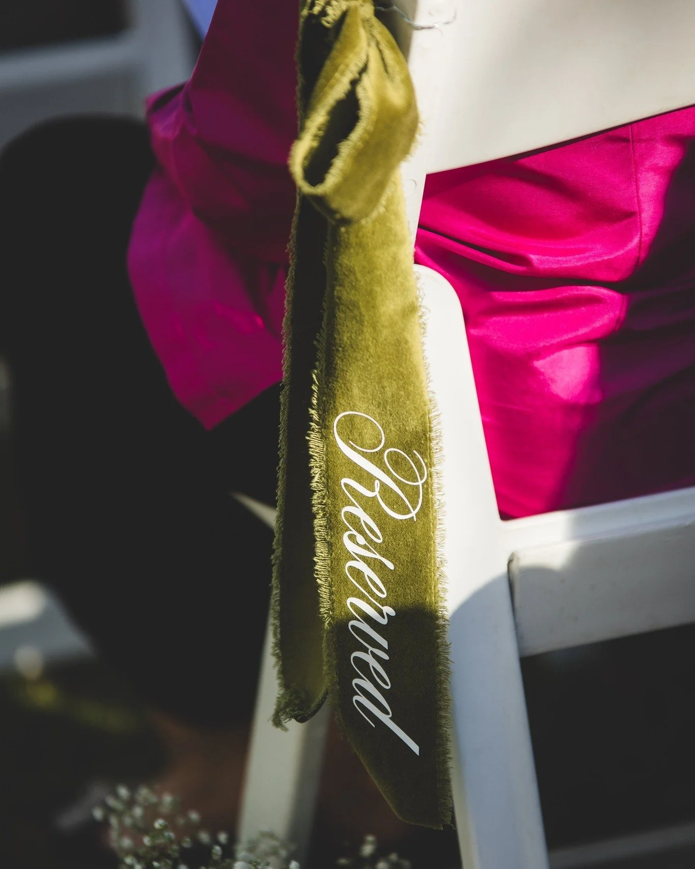 When it comes to reserving special seats for family and loved ones at your ceremony, why settle for a simple sign? This often-overlooked detail is a wonderful opportunity to infuse personality and elevate your wedding day aesthetic.

Here are a few c
