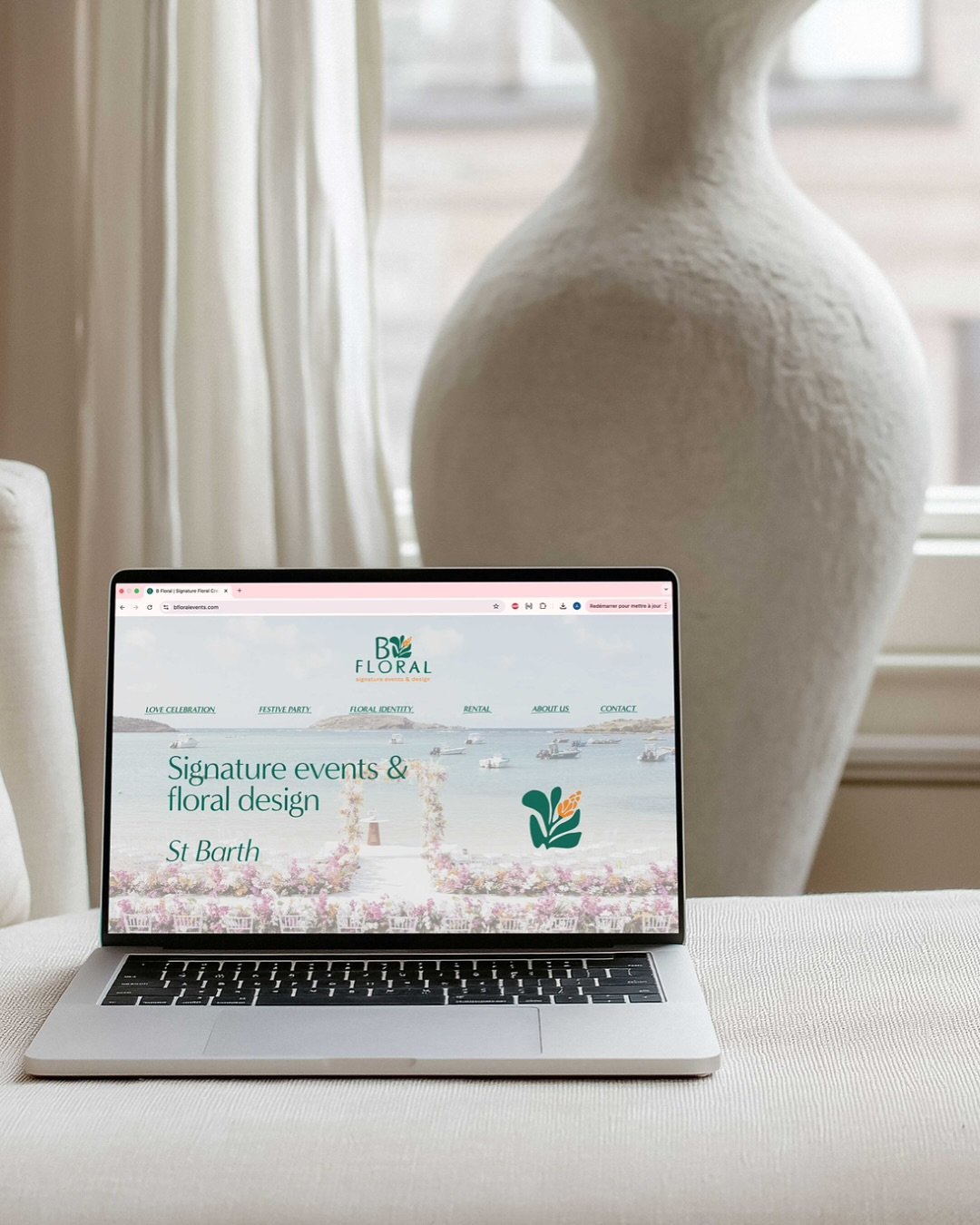 Un nouveau projet en ligne ✨

Ravie de d&eacute;voiler le nouveau site web de @b_floralevents , une entreprise de d&eacute;coration &eacute;v&eacute;nementielle &agrave; l&rsquo;univers aussi &eacute;l&eacute;gant que vibrant.
Une cr&eacute;ation pen