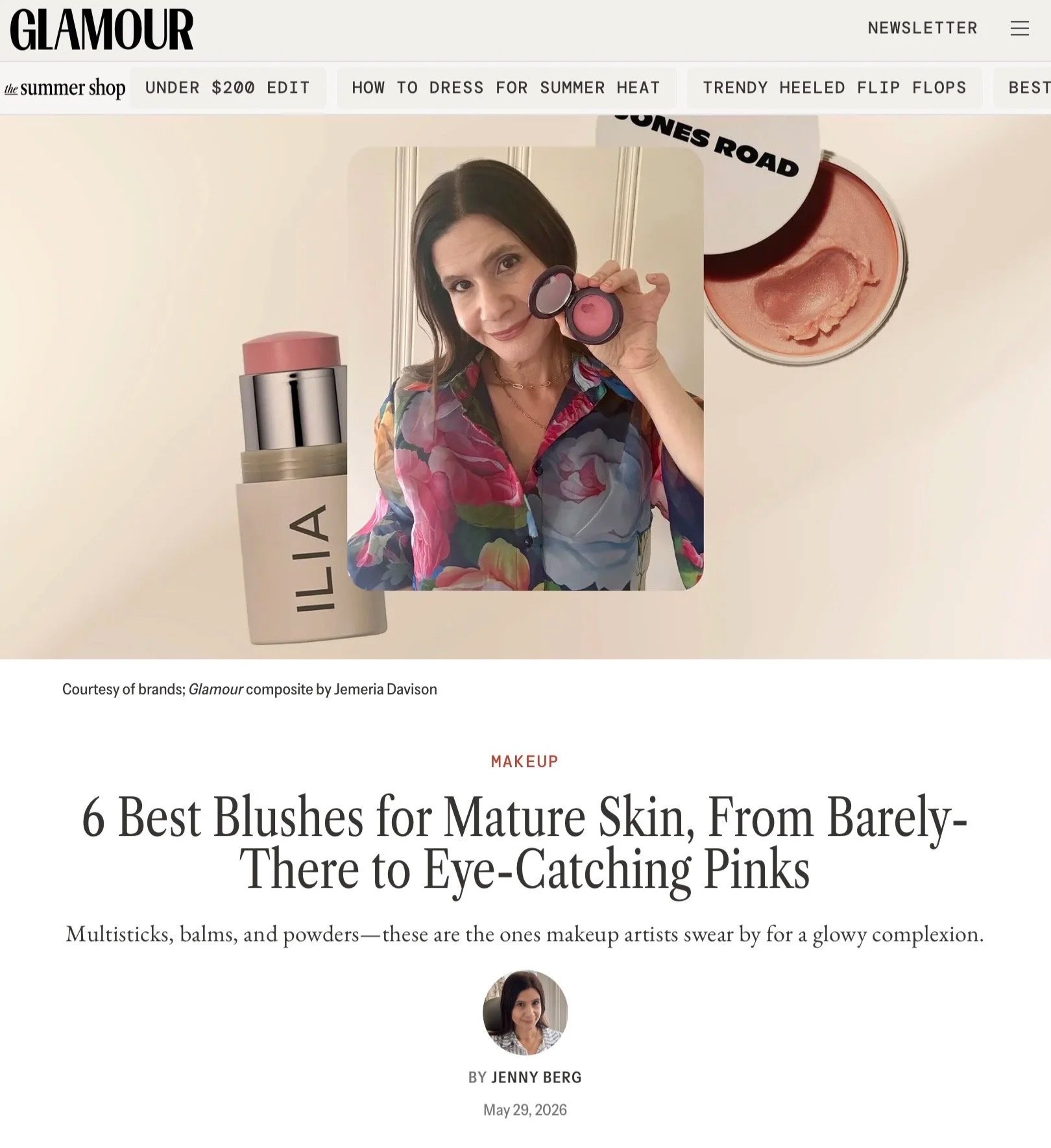 Article feature: 6 Best Blushes For Mature Skin, From Barely-There To