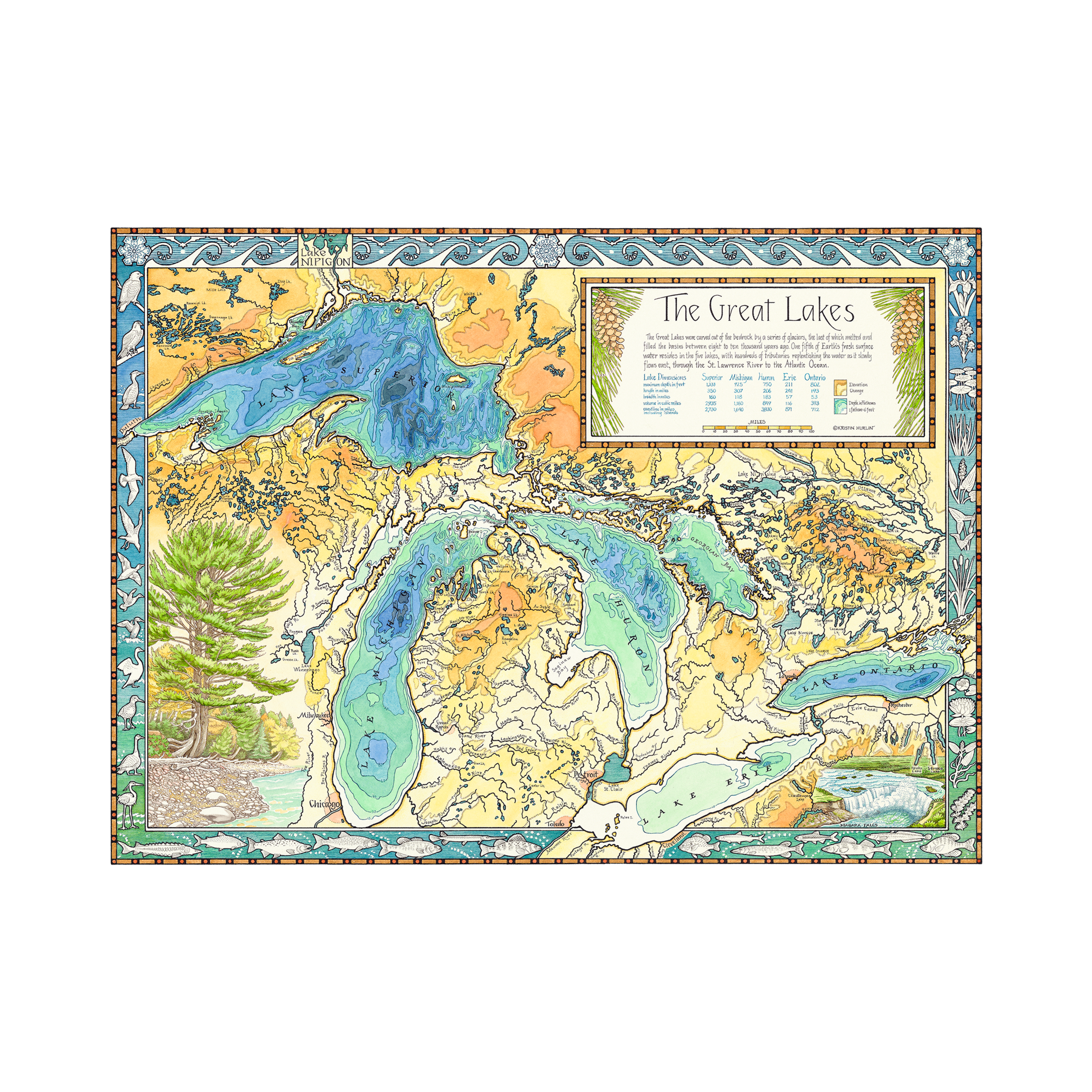 The Great Lakes Map