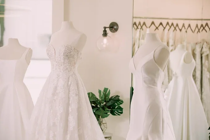Wedding Dresses on Mannequins at White Weddings Bridal Shop in Tallahassee