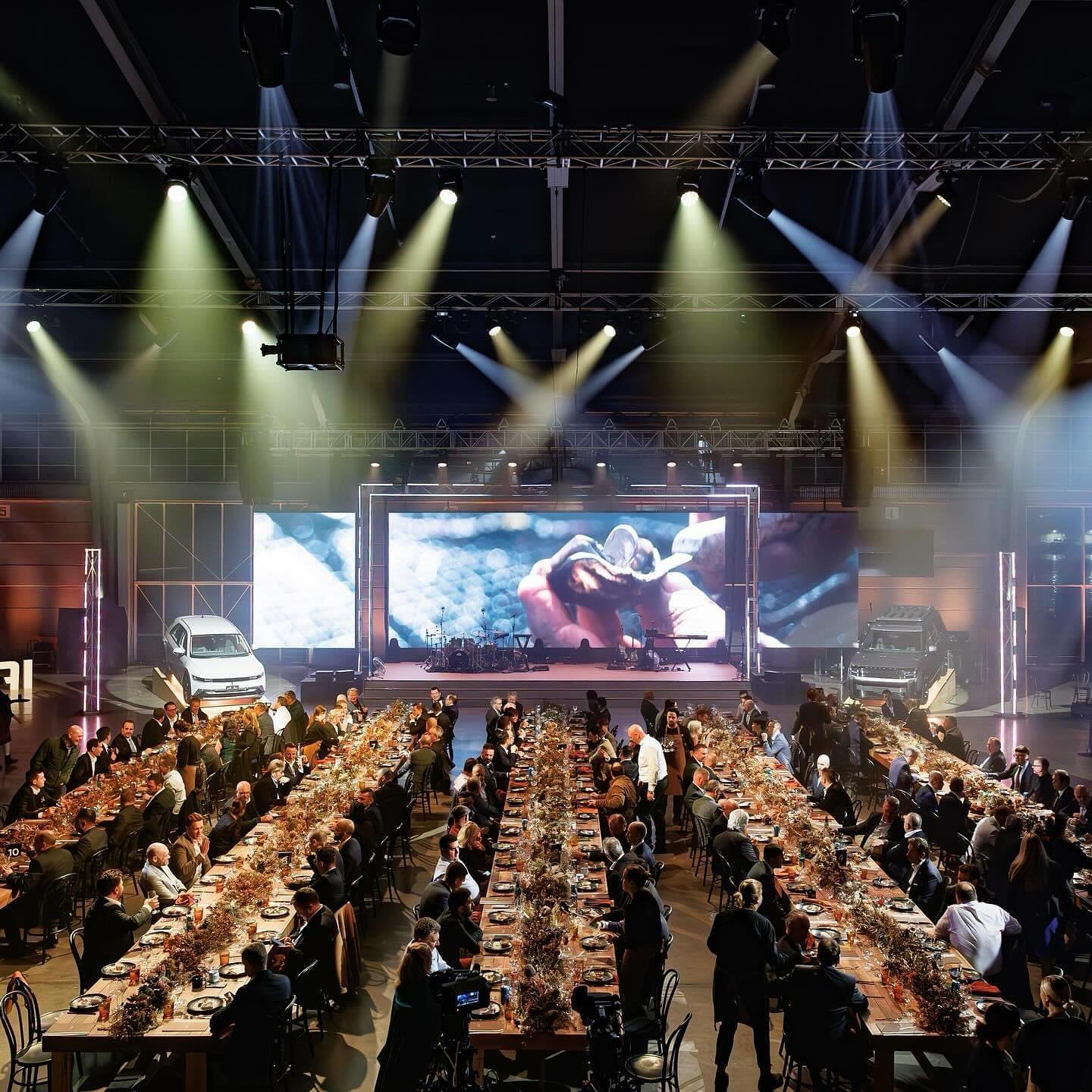 HYUNDAI X OUR FRIENDS ELECTRIC 
Gala Event to introduce some new snazzy electric vehicles to market for Hyundai. We catered for 200 delegates for breakfast, morning tea, and lunch before transforming Mac 02 into a gala space - guests were then treate