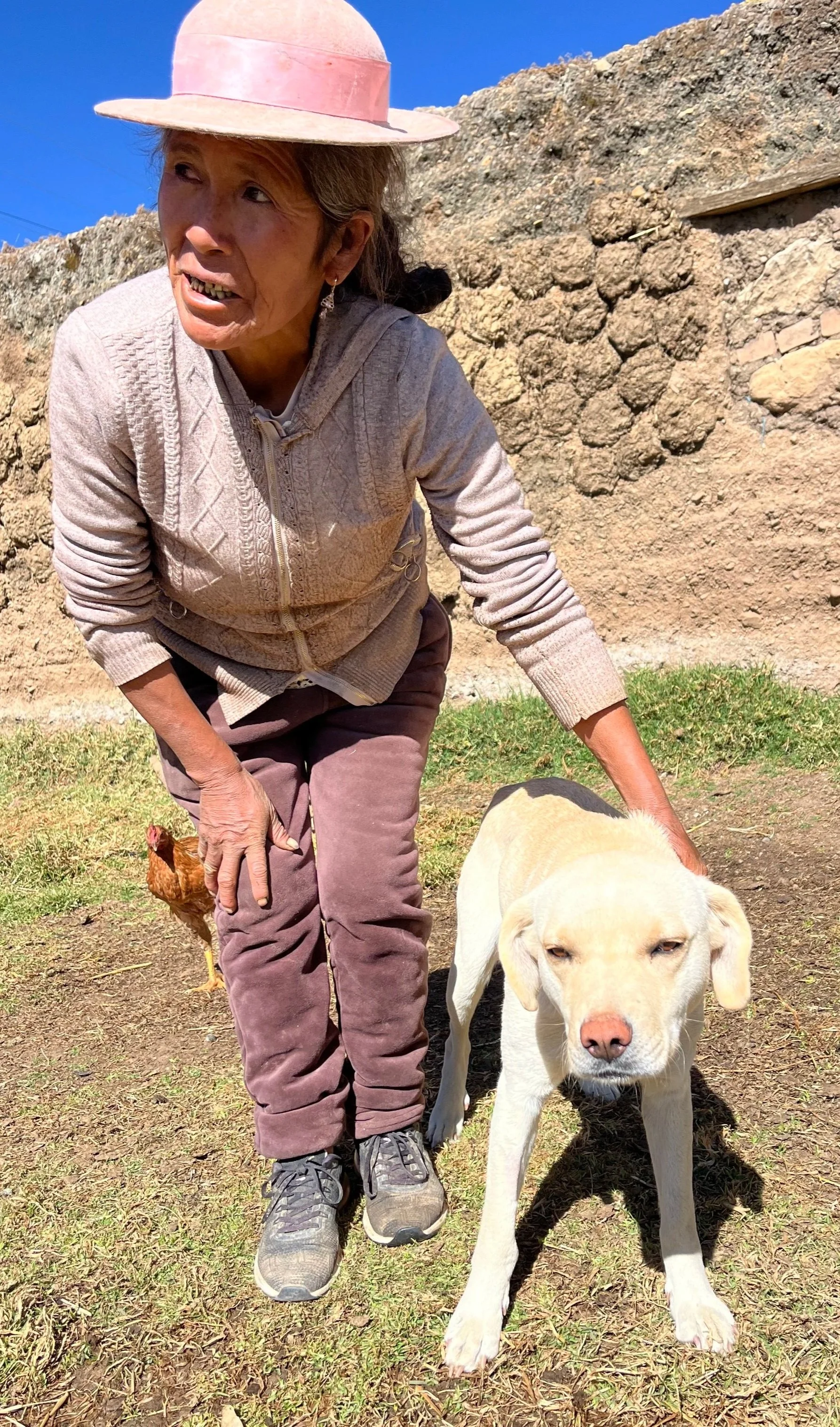 Woman with rescue dog