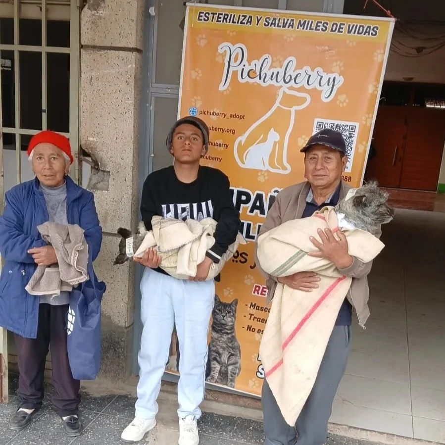 People holding neutered animals