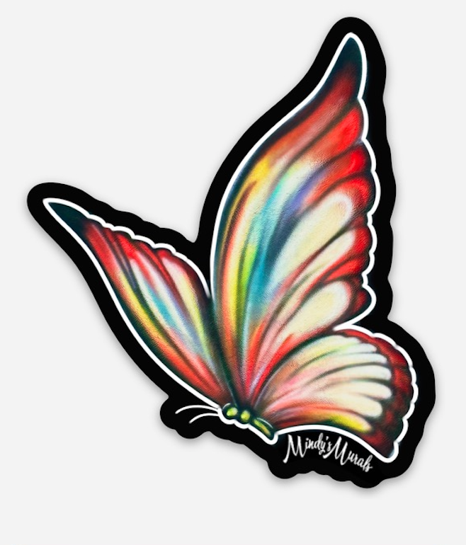 Rainbow Butterfly Sticker