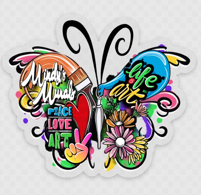 Art Butterfly Sticker