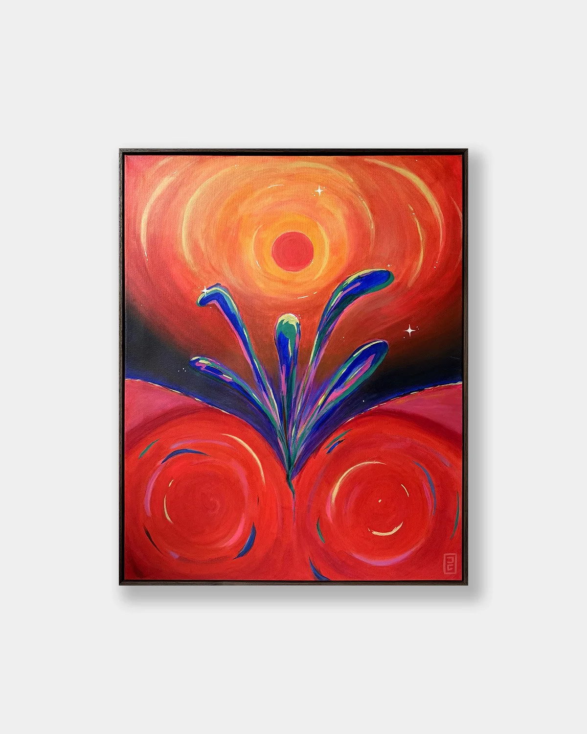 "Earth's Curves I" / 2026 / Acrylic on 24x30" Canvas