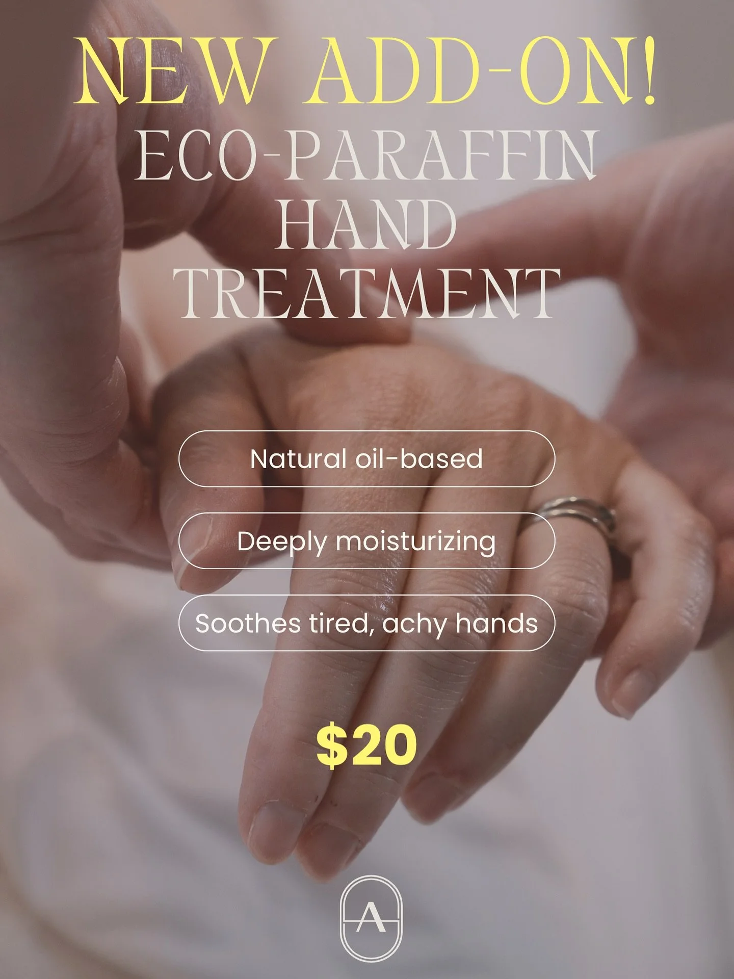 Just in time for the cold dry weather, our new Eco-Paraffin Hand Treatment is now on our menu! We wrap your hands in cozy mitts while natural oils soothe and moisturize those dry, tired, hardworking hands. Add on to your next facial to show your hand