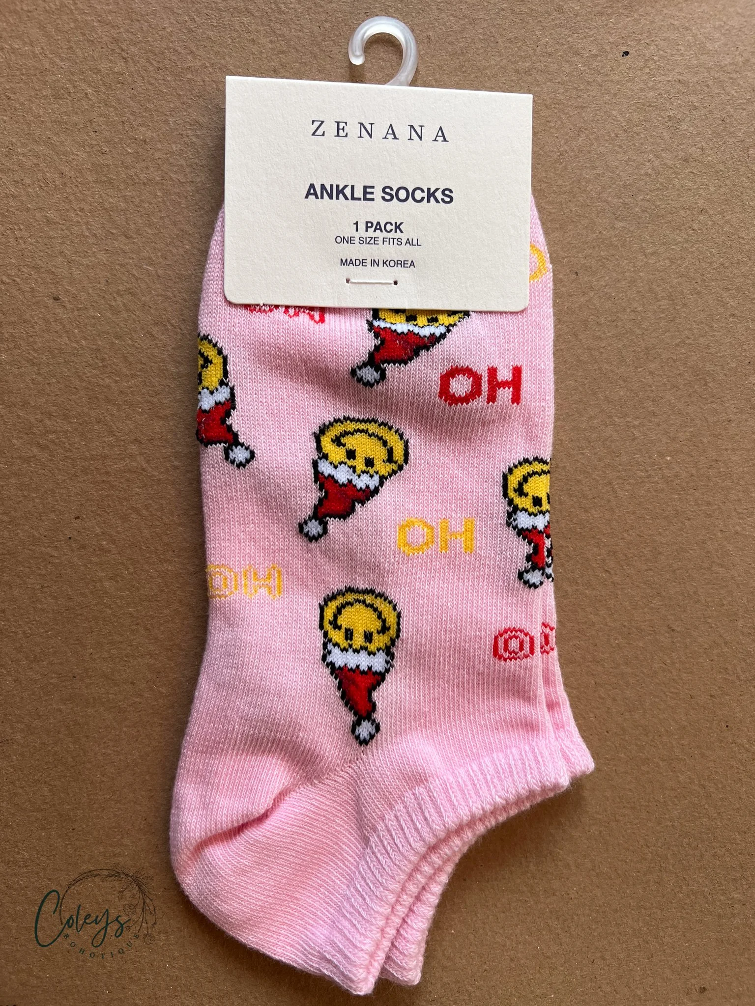 Santa's Smile Ankle Socks