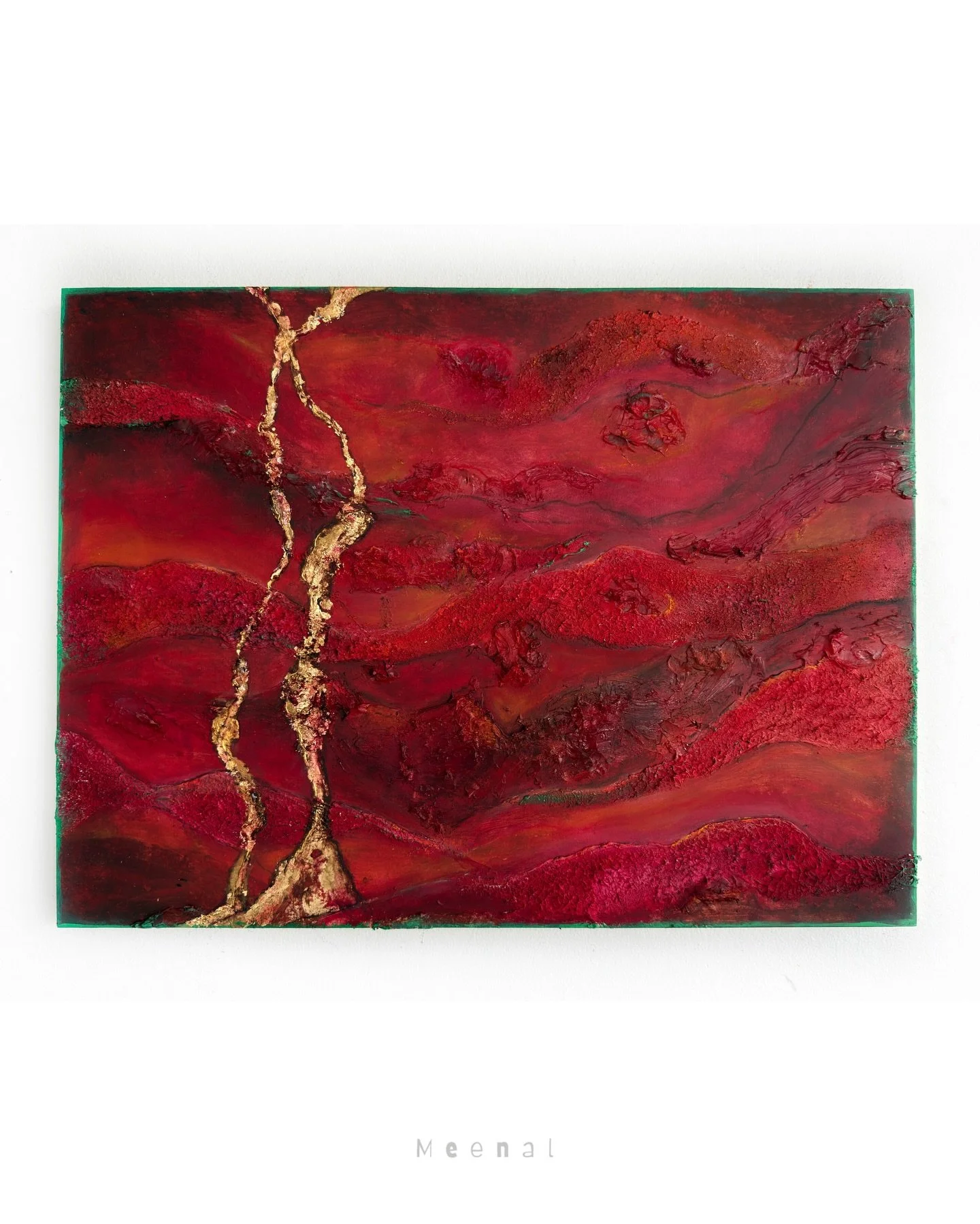 TERRITORIO/ BORDERLINES ▫️Territorio treats the border not as political fact but as a material condition.. something constructed, contested, and nonetheless permeable. 
▫️
A colorfield, the work is organized through
the structural logic of Andean wea