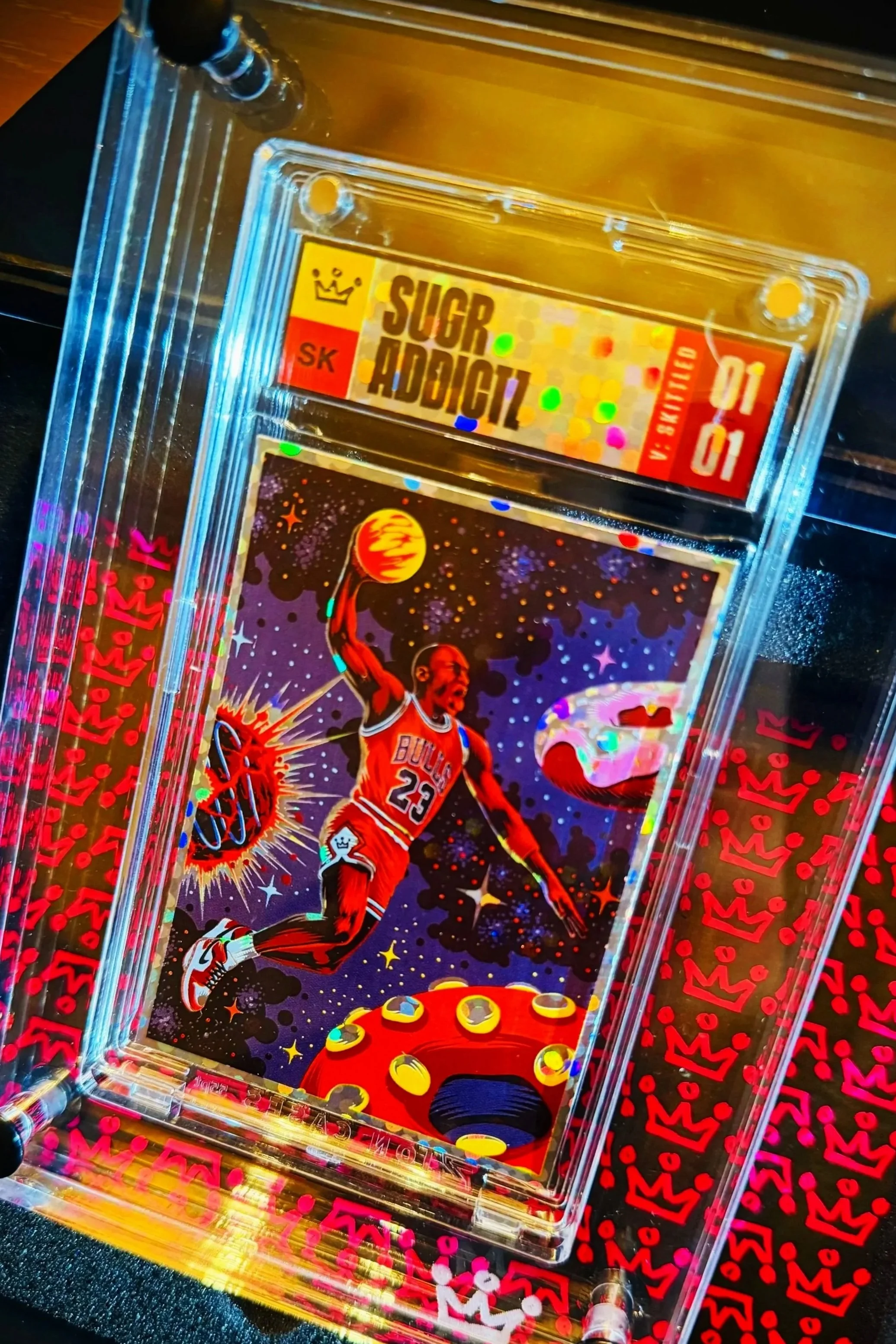 Michael Jordan 1/1 Random Foil Dunking Donuts No Text Short Run