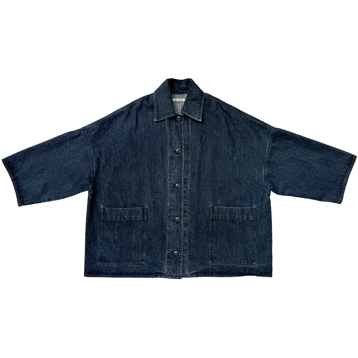 Ali Golden Oversized Shirt Jacket - Dark Denim — Cocobolo