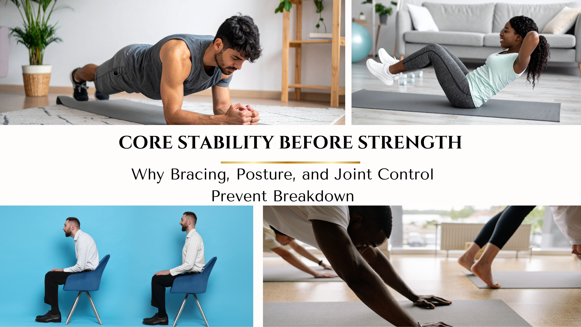 Core Stability Before Strength: Why Posture and Joint Control Prevent Breakdown.