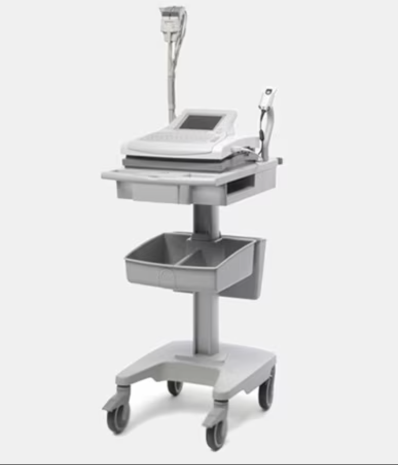 GE Mac 3500 — 10 lead ECG machine on trolley — Refurbished